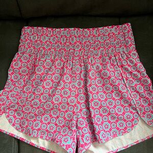 Pink Lily Athletic Shorts Pink and Blue